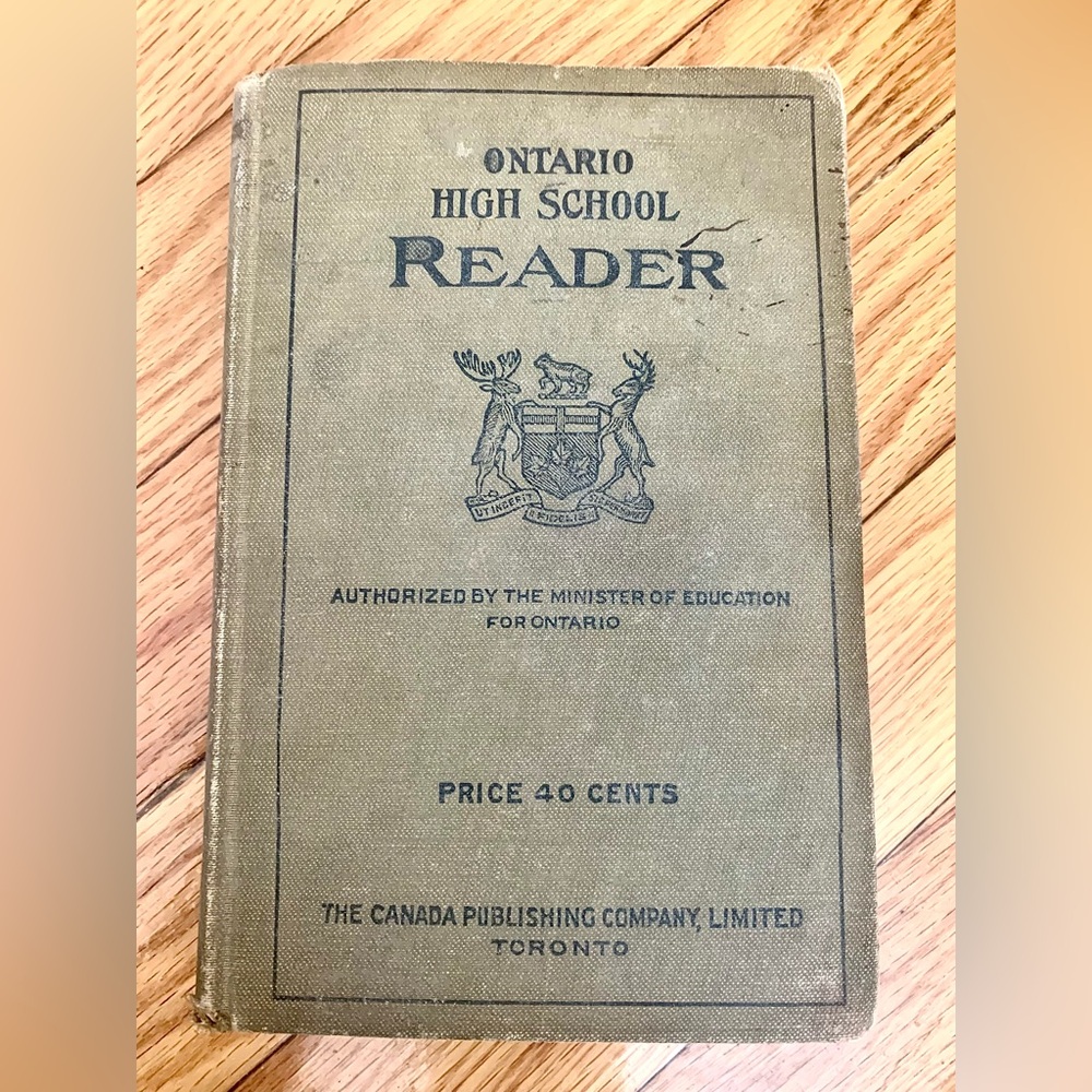 Vintage Ontario High School Reader Book